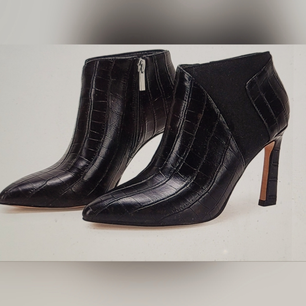 NIB COUTGO pointed stiletto high heel elastic side zipper chelsea short bootie